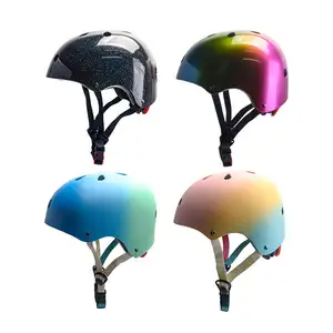 廉价PP定制喷漆安全骑行滑板滑板车儿童和成人头盔