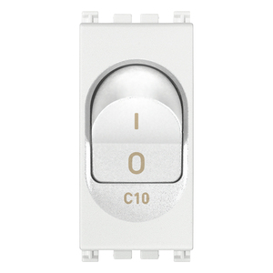 Disjoncteur miniature 1P+N C10 120-230V Blanc - Product Image 1