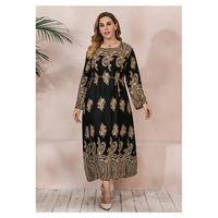 Fabricants de vêtements Robe vintage imprimée à manches longues personnalisée Robes décontractées grande taille