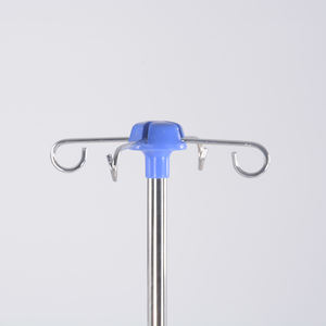 Perawatan Rumah Sakit Tiang Infus Tinggi Adjustable Stainless Steel 5 Roda Klinik Rumah Sakit Tiang Infus - Product Image 4