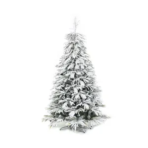 2024 nuovo produttore di Design albero di natale artificiale in PVC e PE floccato di neve