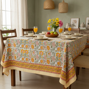 High Quality Classic Style Floral Printed Cotton Linen <b>Tablecloth</b> Rectangle Pastoral Style Washable Home Decor In Wholesale - Product Image 1
