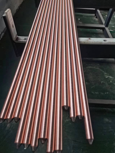 מוט הארקה עגול מפלדה מצופה נחושת 14.2 מ\\\"מ, 14.2x2440, חומר הארקה להגנה מפני ברקים - Product Image 2