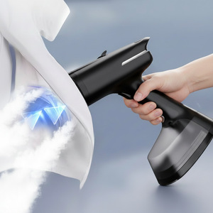 Garment <b>Steamer</b> Portable High Power Steam Brush Dual Use Wet Dry Self Cleaning 6000pa Black - Product Image 1
