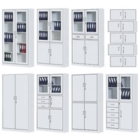 Classeur noir moderne de grande capacité Armoire en fer Matériau en acier Armoire de rangement de bureau avec un espace énorme