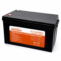 Batterie au lithium-ion solaire à décharge profonde PATTERN Prismatic LiFePO4 Cell 12.8V 200Ah 2.56kWh 6000 cycles 200A