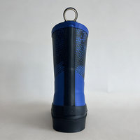 Bottes de pluie imperméables pour garçons avec motif d'animaux sous-marins, boucle de traction et semelle antidérapante en caoutchouc