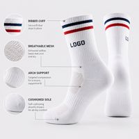 Chaussettes de course personnalisées avec logo, chaussettes athlétiques respirantes avec soutien de la voûte plantaire, OEM ODM