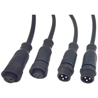 Connecteur étanche IP65 M12 mâle/femelle 2, 3 ou 4 broches pour éclairage LED, 5A 12V, avec contacts et boîtier en cuivre