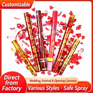 Cañones de Confeti al por Mayor, Lentejuelas de Papel Coloridas en Forma de Corazón, Cañones de Aire Comprimido para Fiestas Sorpresa, Proveedor Fácil de Usar, Cañones de Confeti para Bodas - Product Image 1