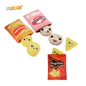 Famipet sacchetto di patatine di nuovo Design personalizzato morbido farcito <span class=keywords><strong>Pet</strong></span> <span class=keywords><strong>Squeak</strong></span> <span class=keywords><strong>Toy</strong></span> Squeaky peluche per cani per animali domestici - Product Image 1