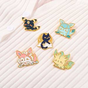 Cartoon Kawaii Pikachu Kat Dierenvorm Anime Emaille Pin Schattig Uniek Hard Metalen Reversspeld Pins voor Kinderen Vrienden - Product Image 1