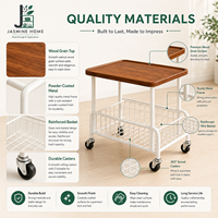 Chariot utilitaire mobile avec étagères en acier au carbone, chariot de rangement au sol pour cuisine, salle de bain, bureau, gain de place