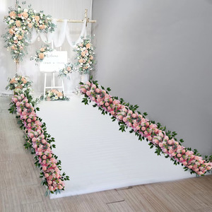 New Wedding <b>Flower</b> Row 1m Long Mori Scene T-stage Layout <b>Silk</b> <b>Flowers</b> Simulation Road Lead Arch Reusable & Environment-Friendly - Product Image 3