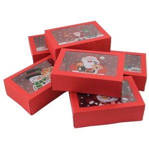Custom Printed Christmas gift Packaging Boxes Christmas Gift Box For Candy And Bake Packaging with window