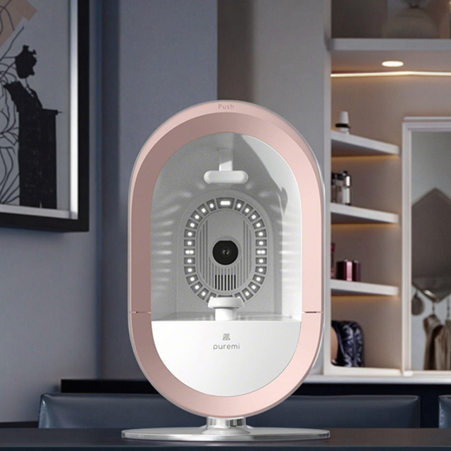 AI Smart 3D Face Scanner Moisture Tone Detector Portable Skin Analysis System for Home Salon Use