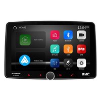 Monitor Multimedia Mobil DL903DAB 12V Hiburan Kursi Belakang dengan Layar Sentuh TV Stereo Kamera Penempatan di Sandaran Kepala Atap Dasbor