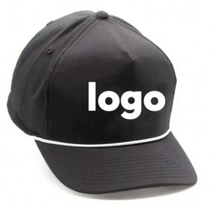 High Quality Wholesale Blank Custom Embroidery Printing Logo 5 Panel Men Outdoor Sport Gorras Polyester Oxford Dot Rope Golf - Product Image 1