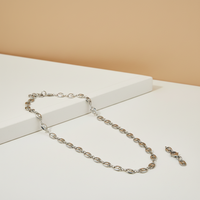 Nouveau Collier Tendance en Acier Inoxydable 316L Plaqué Or 18K avec Maillons Géométriques Mignons, Chaîne Corde Réglable, Bijou Femme, Idéal Cadeau