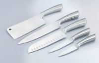 Ensemble de couteaux de cuisine multifonctions en acier inoxydable avec poignée creuse, Logo personnalisé 430