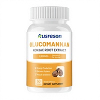 Ausreson OEM Pure Glucomannan Racine de Konjac Capsule Minceur Produit Compléments Alimentaires Biologiques Halal Capsule de Glucomannan de Konjac