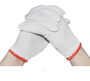 Guantes de algodón de seguridad, 7 calibres, 600G/DOZ, resistentes al desgaste, guantes de trabajo de punto - Product Image 4