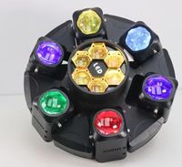 Projecteur LED professionnel 6x40W à double bras RGBW pleine couleur rotatif avec contrôle DMX512 Ra90 pour soirées disco