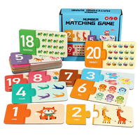 Montessori Déverrouiller Apprentissage Amusant ABC 123 Cartes de Jeu Assorties Jouet Éducatif Engageant pour Tout-Petits Enfants D'âge Préscolaire
