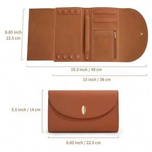 Usine BSCI - NOUVEAU produit 2024 - Sac de rangement pour bijoux de voyage - Fermeture à glissière - Étuis en PU - Collier - Boucles d'oreilles - Bagues - Bracelet - Mode - Product Image 2