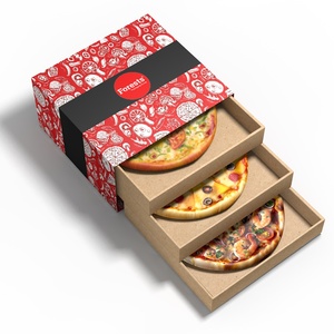 Caja de <span class=keywords><strong>Pizza</strong></span> Ecológica Impresa al por Mayor, Caja de Embalaje de <span class=keywords><strong>Pizza</strong></span> Corrugada de Triple Pared para Restaurantes de Comida Rápida - Product Image 1