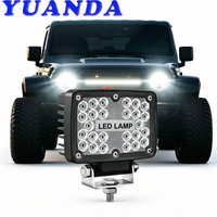 Lampe de travail LED carrée 12V 24V, projecteur auxiliaire tout-terrain pour camion, tracteur, engins de chantier