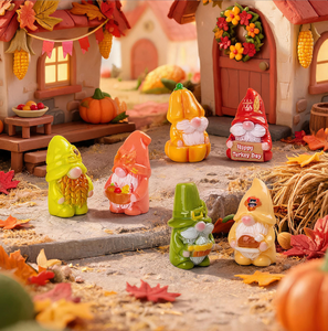 Figuras de Resina de Gnomos en Miniatura 3D para Acción de Gracias, Figuras de Calabaza y Pavo para Decoración de Jardín de Otoño, Regalos para Fiestas de Cosecha - Product Image 4