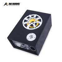 Subwoofer Mobil S-WA08 6 Inch 12V, Speaker Bass Berat dengan Amplifier Terintegrasi dan Tweeter, Perlengkapan Audio Mobil