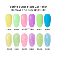Nouveau Gel Polish Flash Effet Sucre Printanier 2026 Sans HEMA Sans TPO Haute Brillance Brillant Vente en Gros