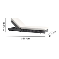 Chaises longues d'extérieur modernes meubles au bord de la piscine chaise de plage chaise longue de l'hôtel lit de repos d'extérieur chaise longue au bord de la piscine