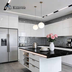 Mueble de Vino <span class=keywords><strong>para</strong></span> Decoración de Interiores de Villas, Diseño Antiincrustante, Encimera de Mármol Tipo Isla, Gabinetes de Cocina con Múltiples Cajones - Product Image 3