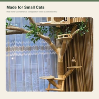 Arbre à chat en bois massif écologique et durable, structure d'escalade tout-en-un, griffoir, maison pour chat, 1,8 m pour petits chats, tour à 4 niveaux