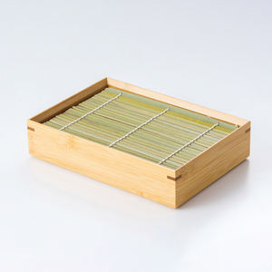 Plato de servir de fideos de bambú natural 100% de color hollín de Japón lujo 2024 para tempura - Product Image 1