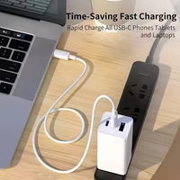 Câble de téléphone Type C vers Type C haute vitesse 1m 20W, câble de données USB C à charge rapide pour écouteurs, tressé TPE