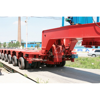 Semi-remorque surbaissée robuste en acier pour transport d'excavatrices, avec rampe hydraulique personnalisable, 3-5 essieux, charge utile 20-25T, en promotion