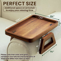 Individuelles Sofa Armlehnetisch Bambus-Sofa-Schale für Weite Couches Arm faltbares Couch-Schale mit 360° Drehbarem Telefonhalter