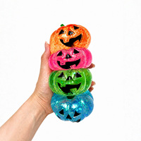 Squishy enfant en TPR à rebond lent, à presser, amusant, en forme de citrouille Jack-O'-Lantern pour Halloween, à prix abordable