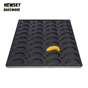 Moules <span class=keywords><strong>à</strong></span> gaufres en aluminium antiadhésifs écologiques en forme de 36 petites bananes, 600*800*32mm, pour boulangerie commerciale - Product Image 1