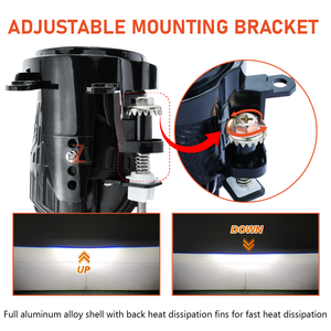 Fari Fendinebbia Bi-LED da 100W 24000Lm 12V Bianchi Zde20 da 2 Pollici per Auto Universali, Proiettore 6000K IP68 - Product Image 3