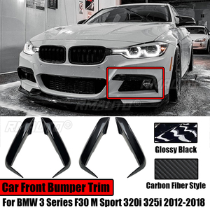 ชุดแต่งกันชนหน้ารถยนต์ BMW ซีรีส์ 3 รุ่น F30 F31 M Sport 320i 325i ปี 2012-2018 จำนวน 2 ชิ้น ครอบไฟตัดหมอก ช่องระบายอากาศ ลายคาร์บอนไฟเบอร์ - Product Image 1