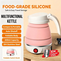 Bouilloire Électrique Pliable Portable de Voyage avec Arrêt Automatique et Chauffage Sûr – Chauffe-Eau Électrique pour Thé