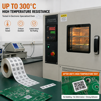 Étiquettes de cartes de circuits imprimés personnalisées, matériaux en polyimide PI résistants aux hautes températures, vente en gros d'étiquettes de suivi personnalisées avec QR et code-barres