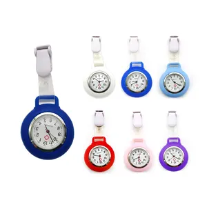 Factory direct sale Horloges unisex aluminum alloy Doctor breast pocket silicone Nurse Watch