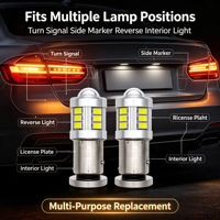 Ampoule LED de remplacement pour voiture 5630-18SMD, 6000K blanc, clignotant, feux de position latéraux, feux de recul, 12V-24V