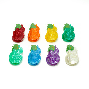 Pince à Cheveux Unisexe de Haute Qualité, Style Mignon, Design Fruits, Feuilles Vertes, en Acétate, Forme Gourde, Personnalisée - Product Image 1